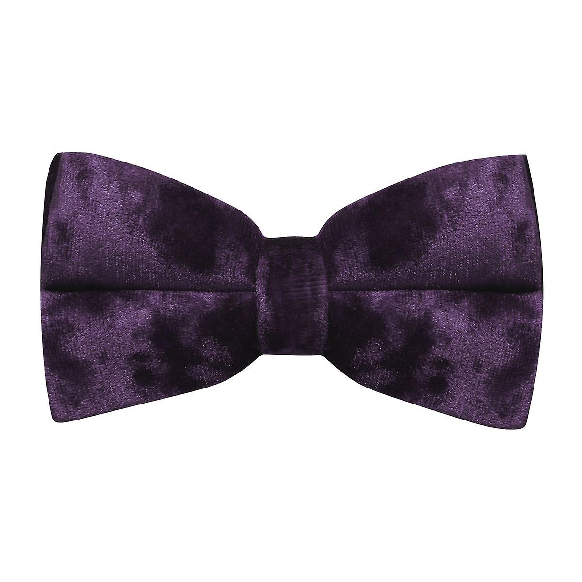 Purple Crushed Velvet Bow Tie