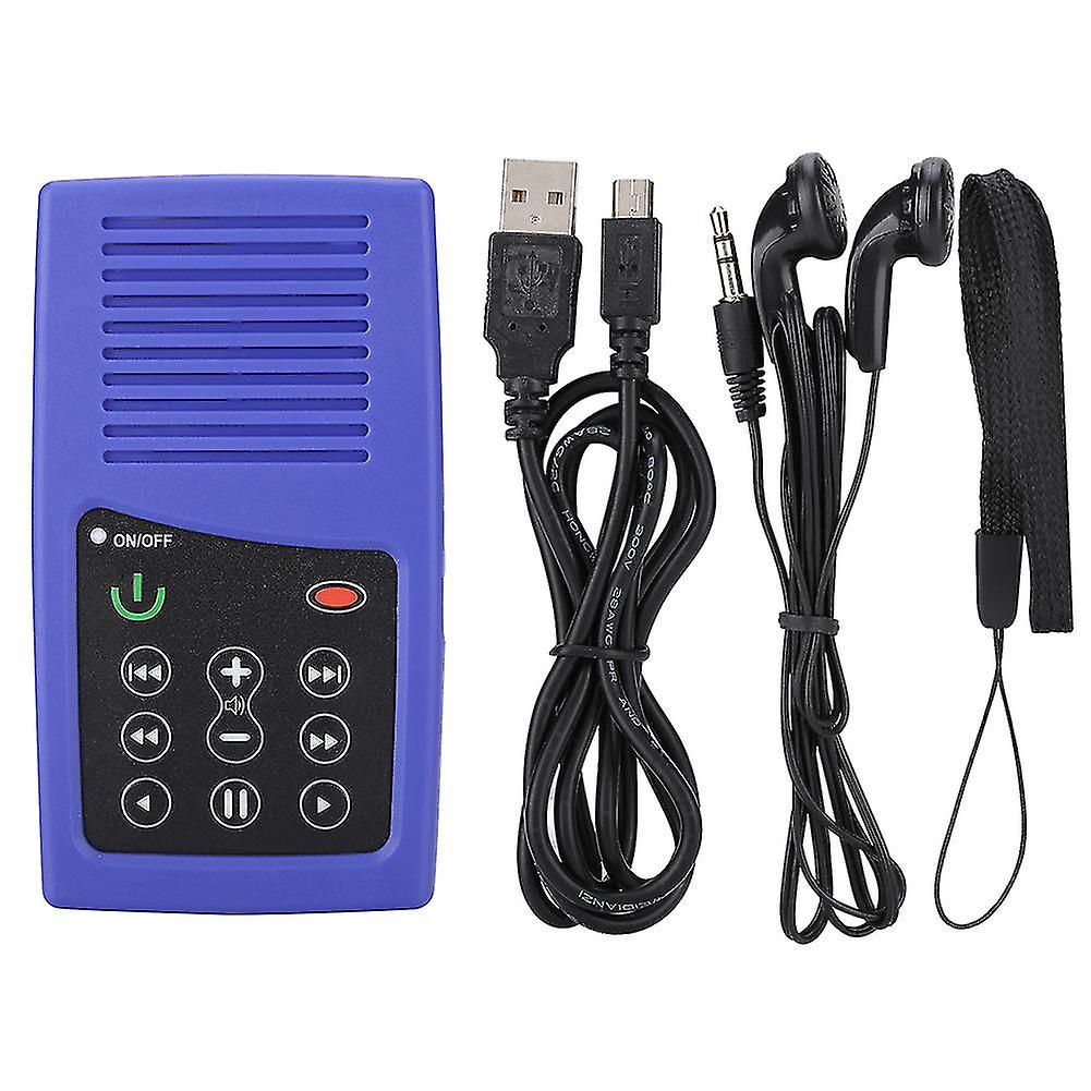 350Mah Mini Portable Rechargeable Bible Reader Book Reader(arabic Blue)