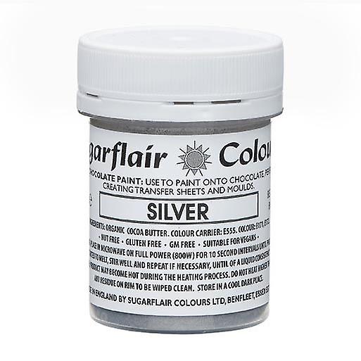 Sugarflair Chocolate Paint - Silver - 35g