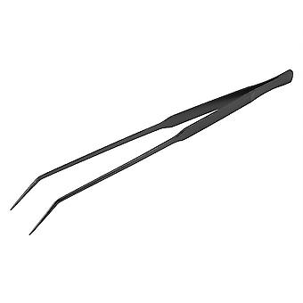 Carbonized Stainless Steel Aquarium Tank Aquascaping Tool Tank Landscaping Tweezers Curved