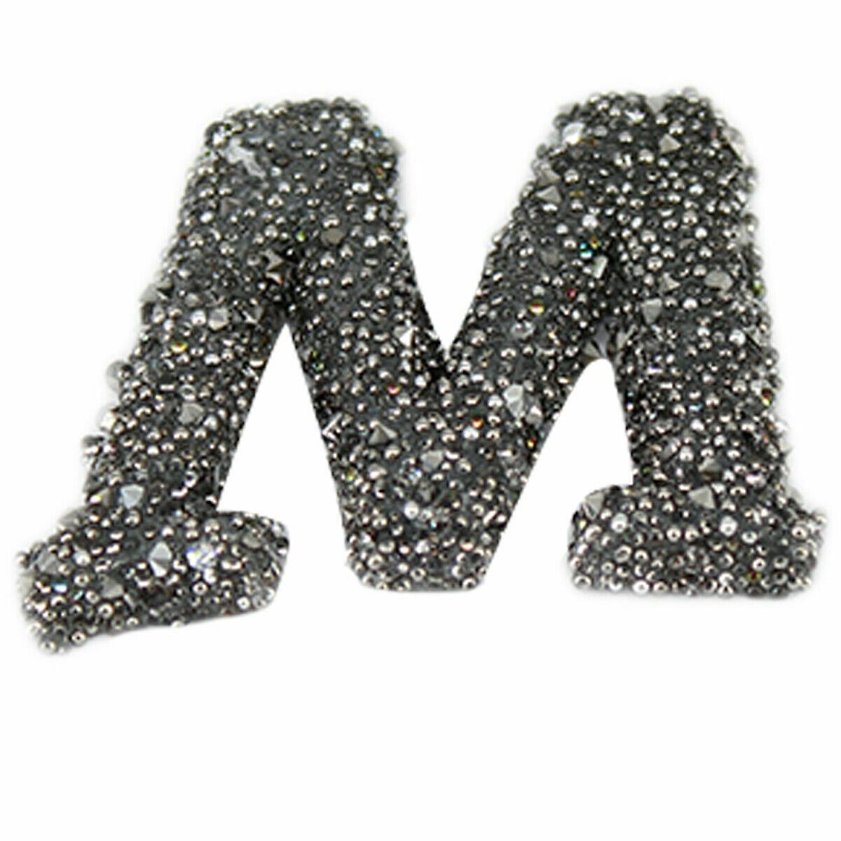 M Sparkle Alphabet Embroidery Patches