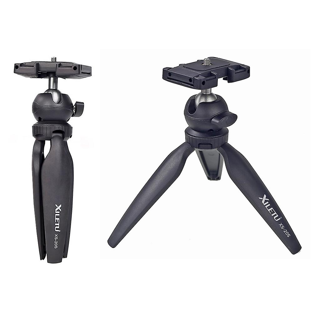 Portable 360 Degrees Rotation Two-Gear Height Tripod 1/4 inch Screw Connector Camera Holder Stand