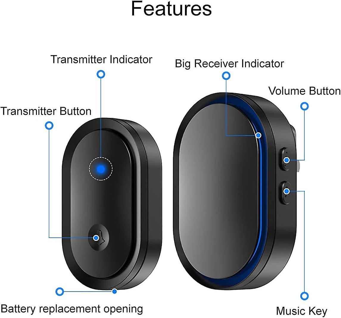 thumbnail image 2 of Wireless Doorbell Battery Operated, Aigostar Waterproof Door Bells 2 of 10
