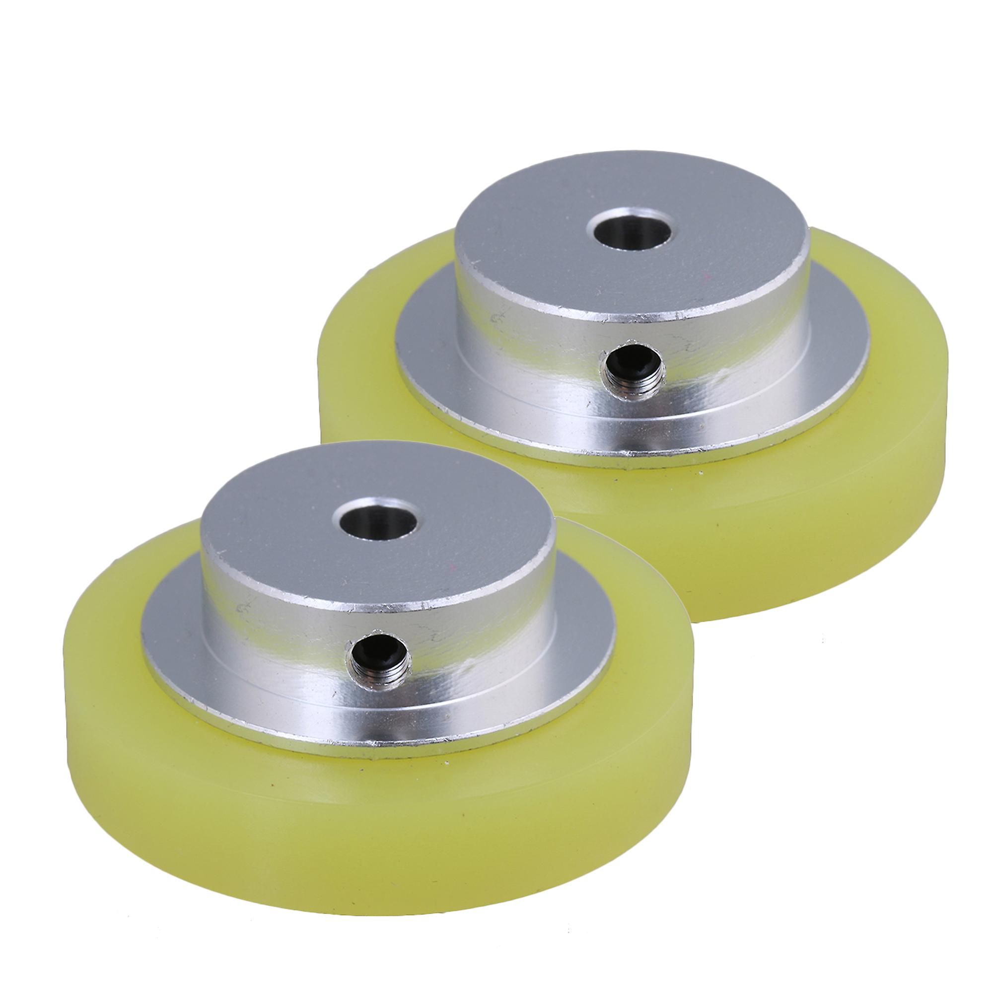 2 x Aluminum Silicone Encoder Meter Wheel 50x6mm Rotary Tool Accessories
