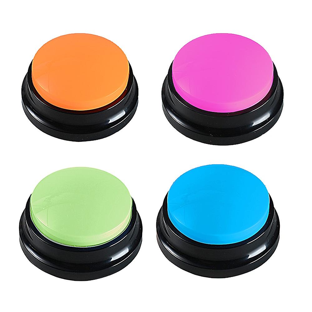 4 Color Voice Recording Button 30 Second Record Playback Recordable Dog Buttons for Communication Do