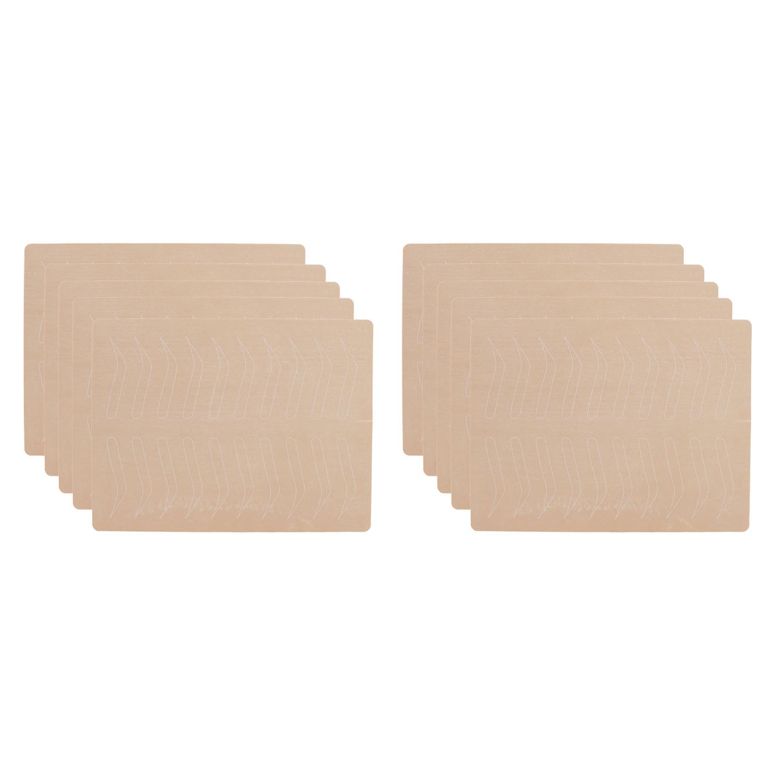 10pcs Eyebrows Practice Skin 1mm White Single Sided Inkless Silicone Microblading Practice Skin for Beginners