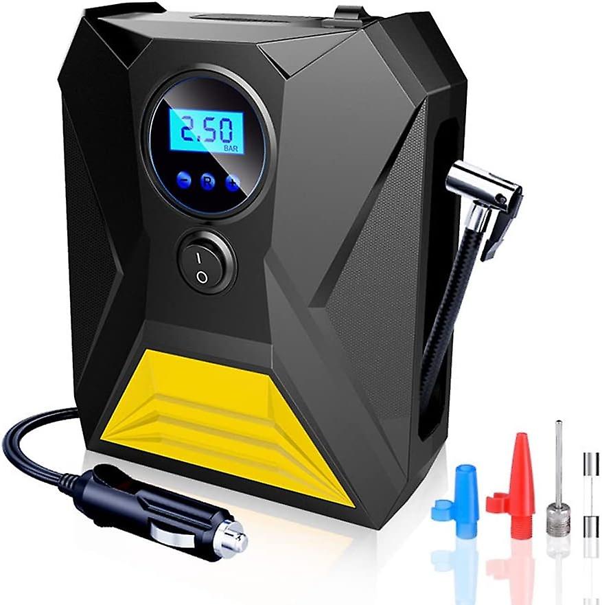 Car Tire Inflator, 12V Portable Air Compressor with Memory Function, Fast Inflation Compressor for Bicycle