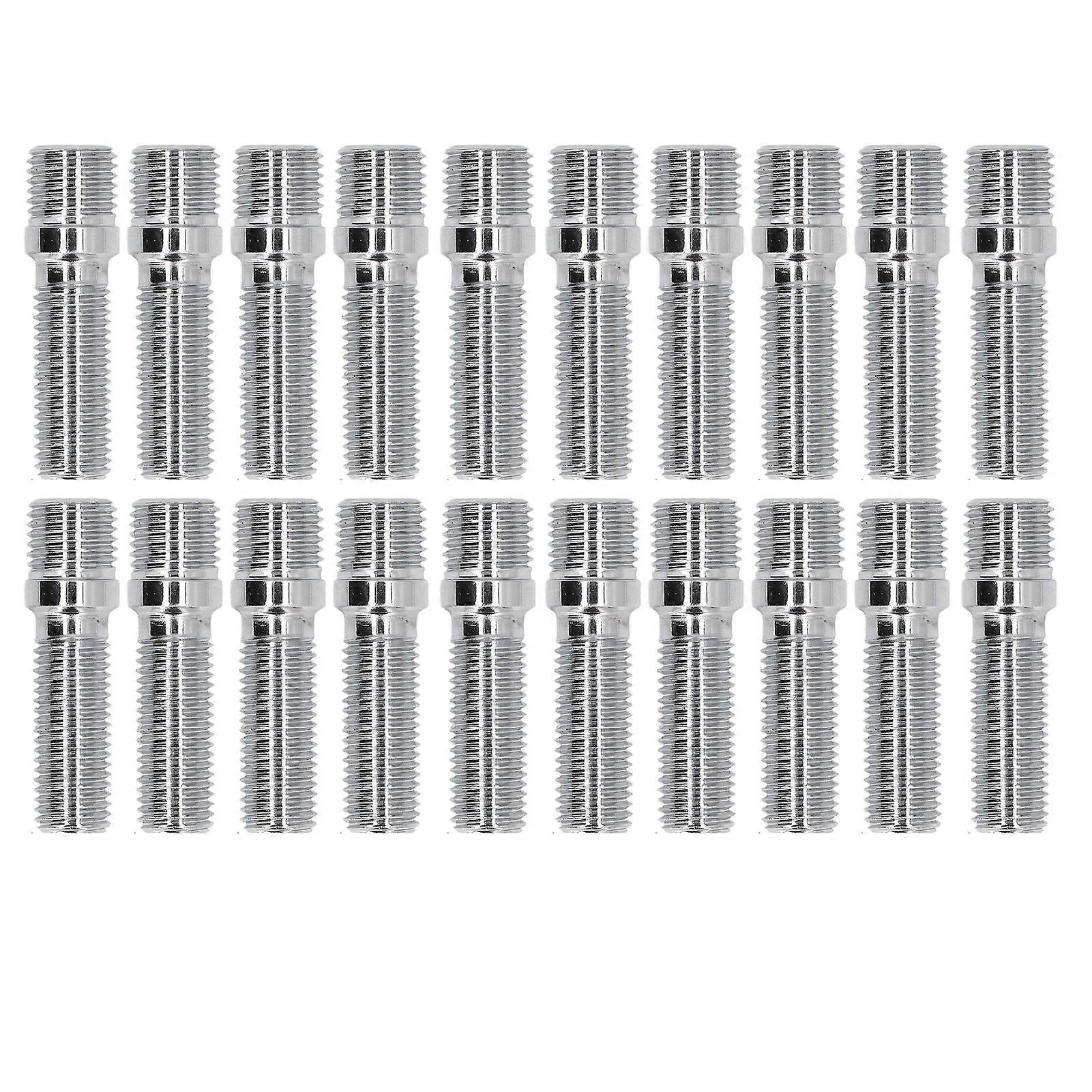 20-Piece Wheel Stud Conversion Adapters 50mm Length M14x1.5 to M12x1.5 Durable Steel Precision Thread Design Easy Installation Optimal Fi