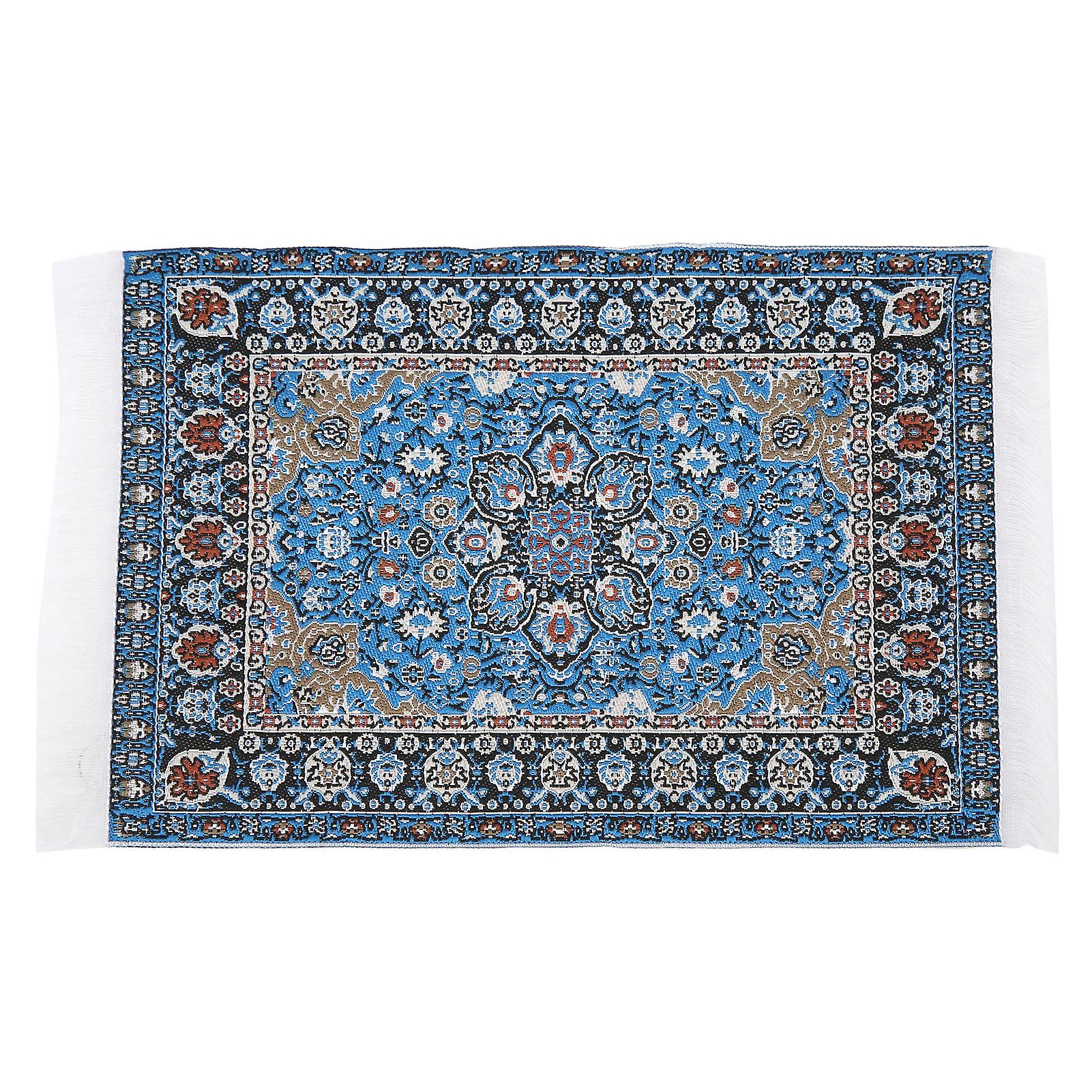 1:12 Dollhouse Woven Carpet Unique Pattern Exquisite Miniature Decor Accessory