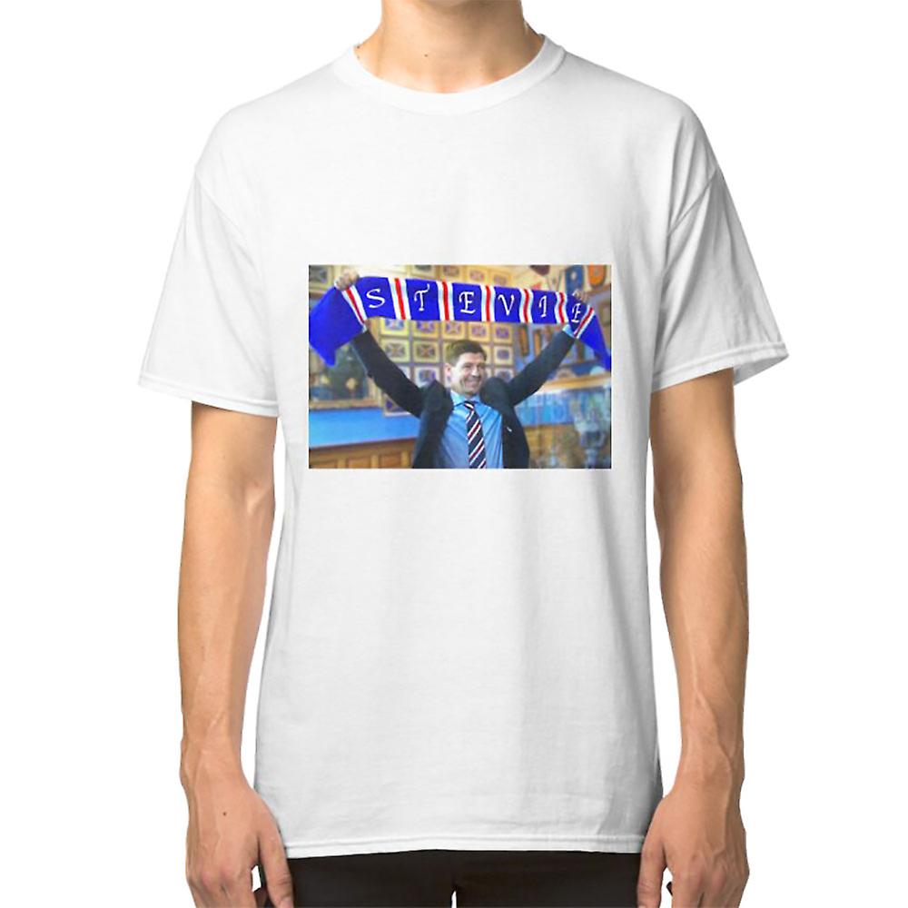 Steven Gerrard Ölfarbe Effekt Bild T-Shirt