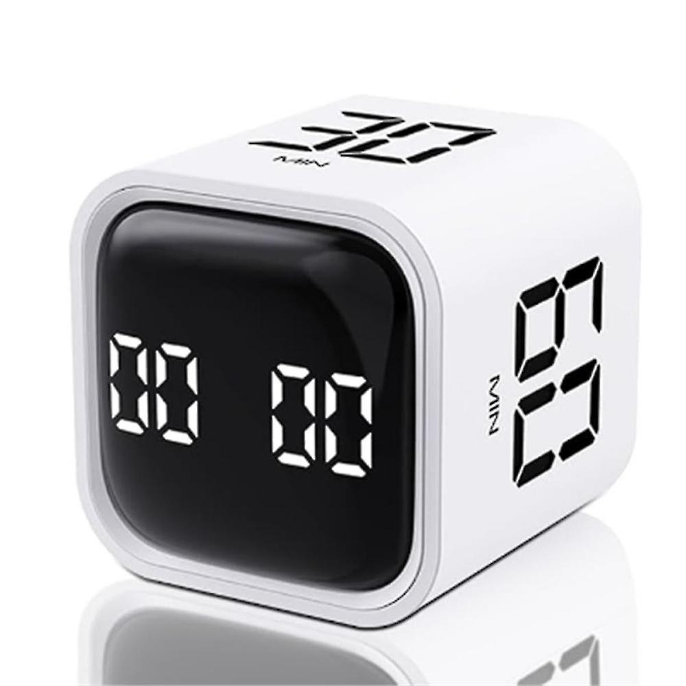Square Timer,rotation Timer,5/10/30/60 Minutes And Custom Countdown,productivity Timer,for Tasks,work,study(white)