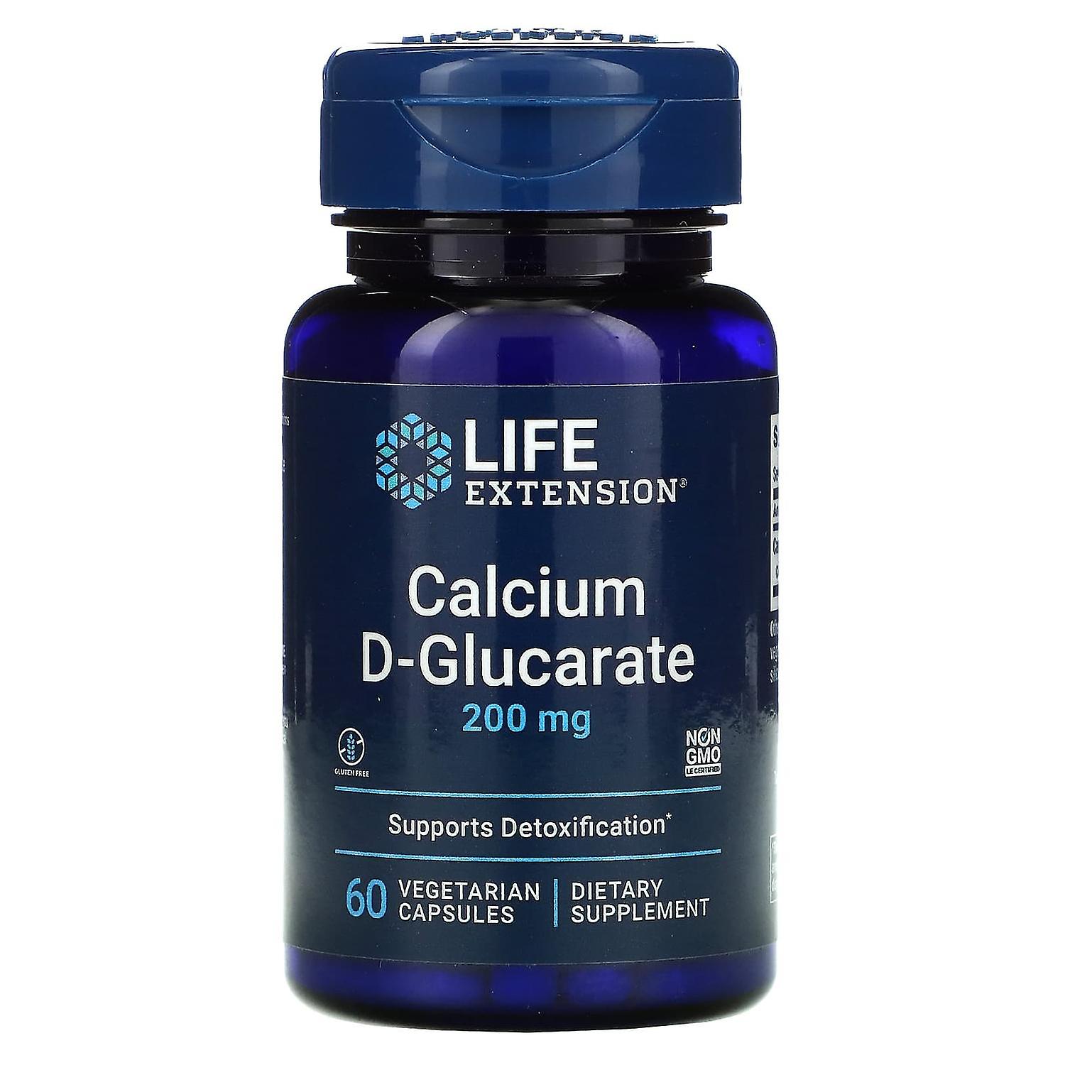 Life Extension, Calcium D-Glucarate, 200 mg, 60 Vegetable Capsules