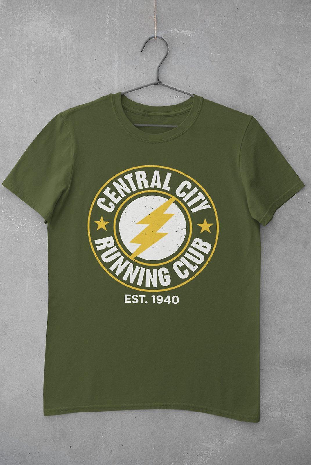 Retro Superhero T Shirt Central City Running Club Est 1940 Flash The Funny Gift