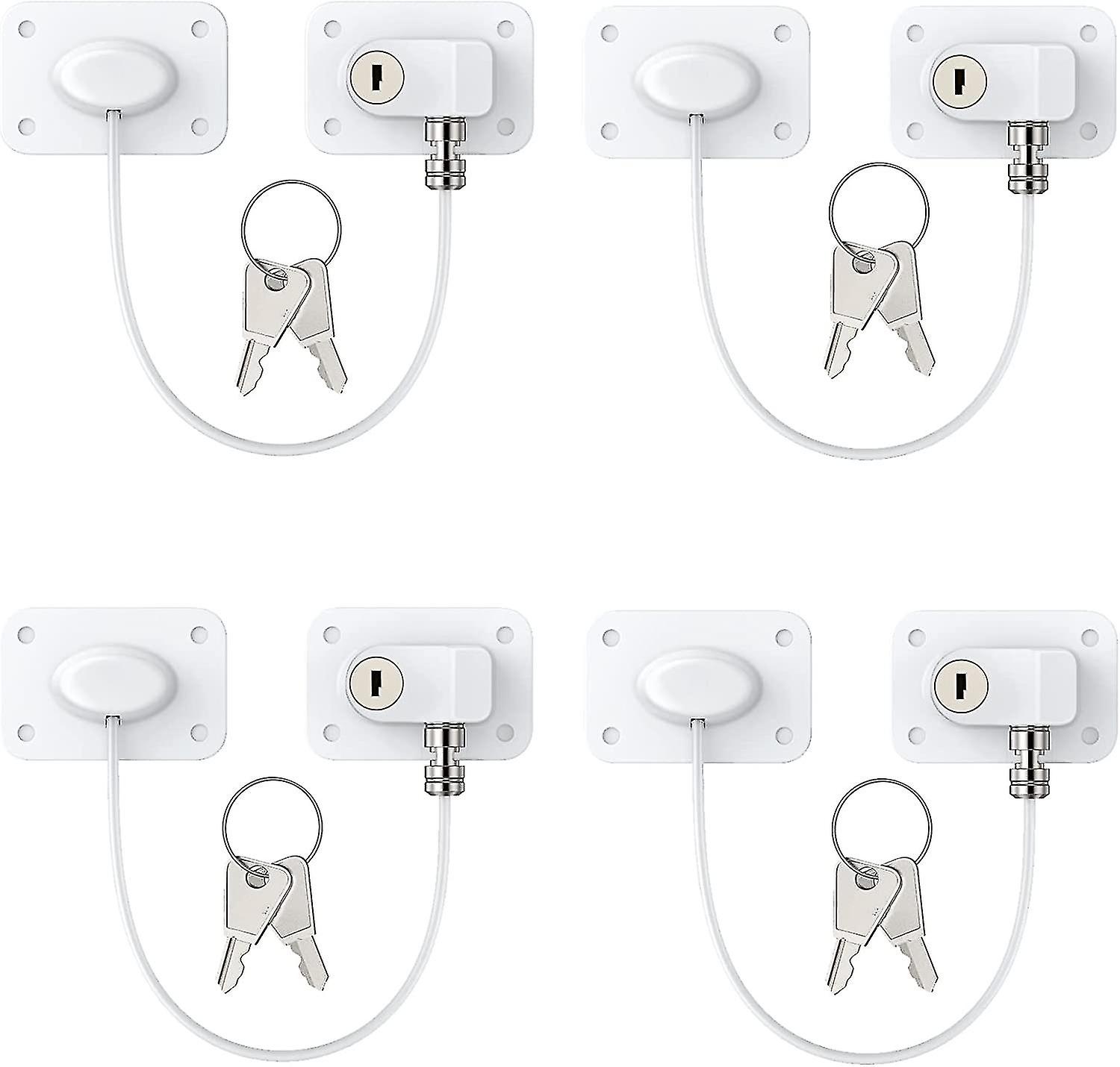 4 Mini Drawer Lock Parental Control Cable Loose Limit 18cm Cabinet Drawer