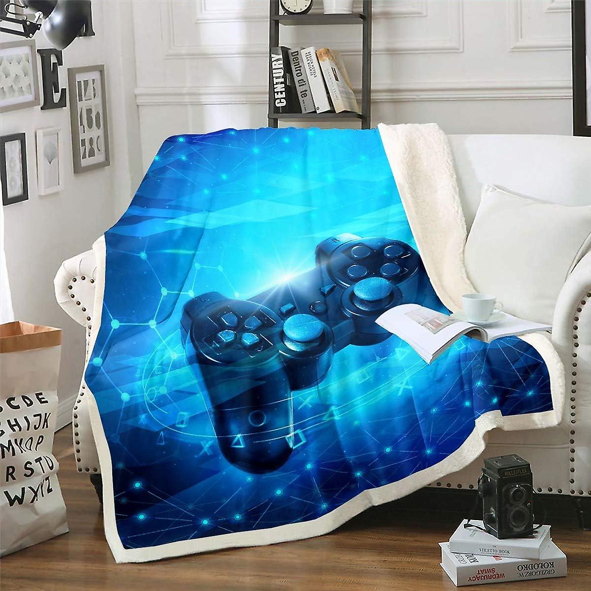Coperta in pile 3D Gamepad per videogiochi, videogiochi, coperta sherpa