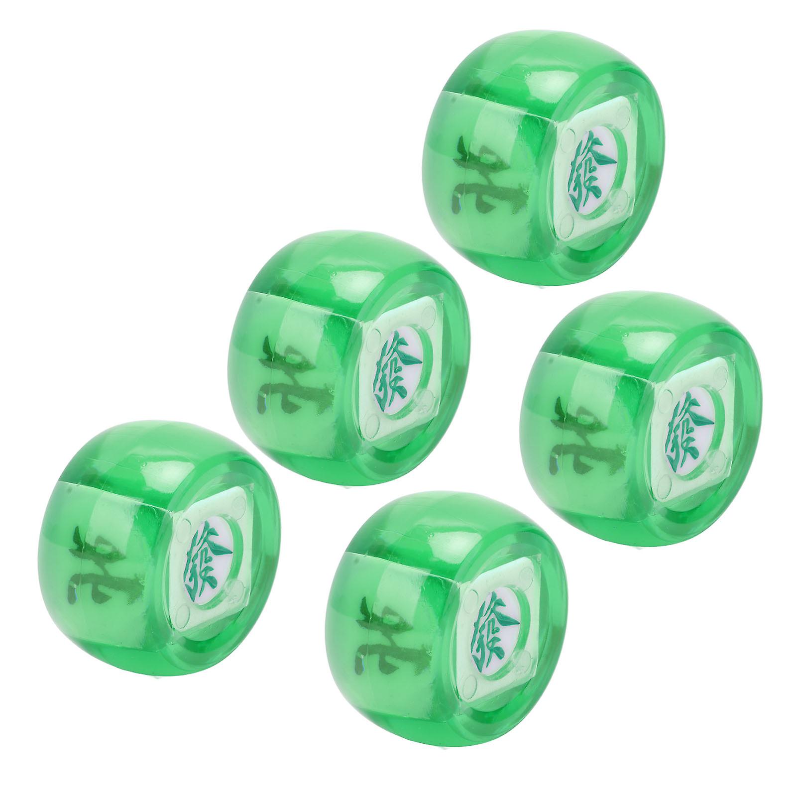 5Pcs Mahjong Wind Direction Dice East South West North Sphere Entertainment Game Dice Transparent Green 