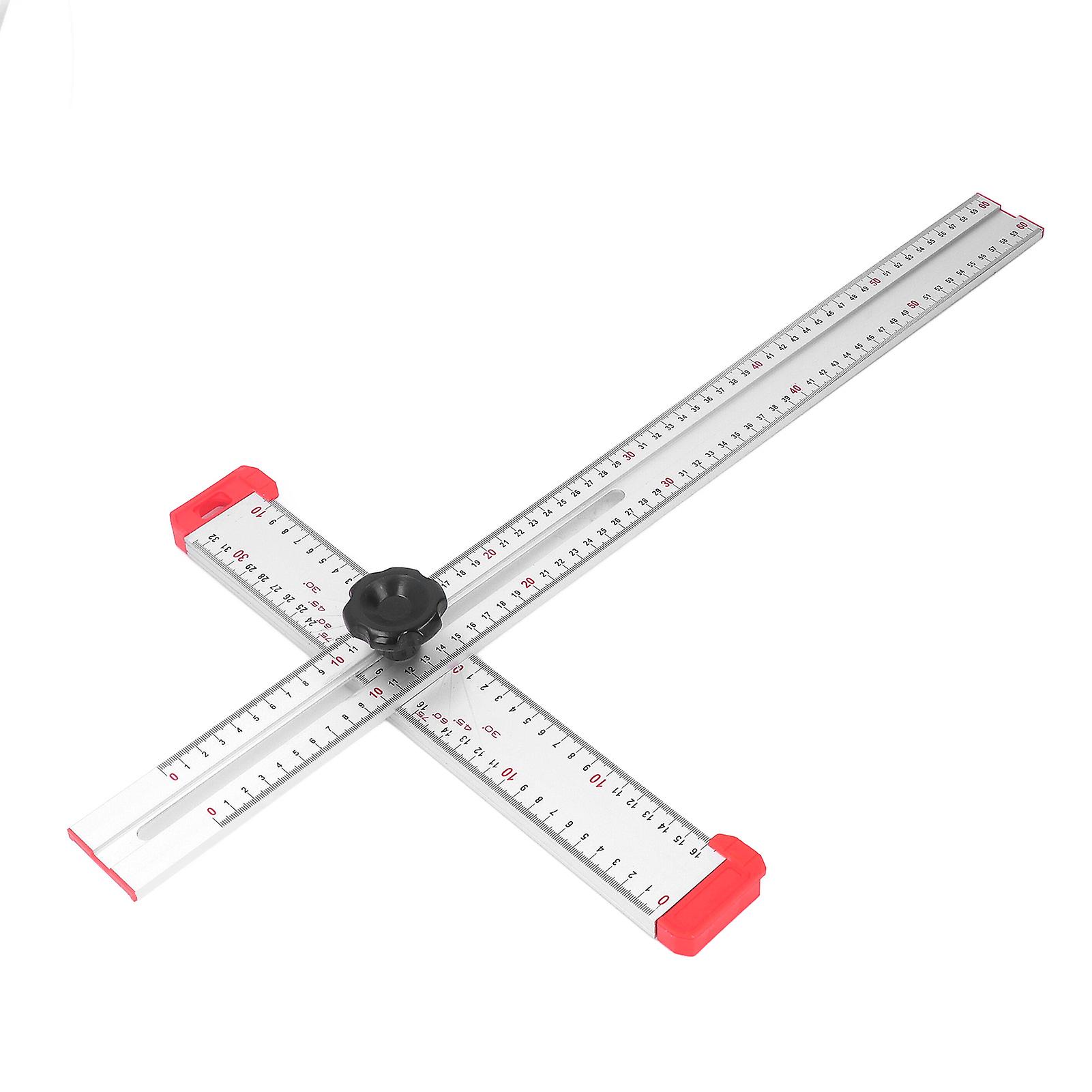 T Shaped Ruler Sliding Combination Square 90 45 Degree Angle Measuring Tool Woodworking Protractor 