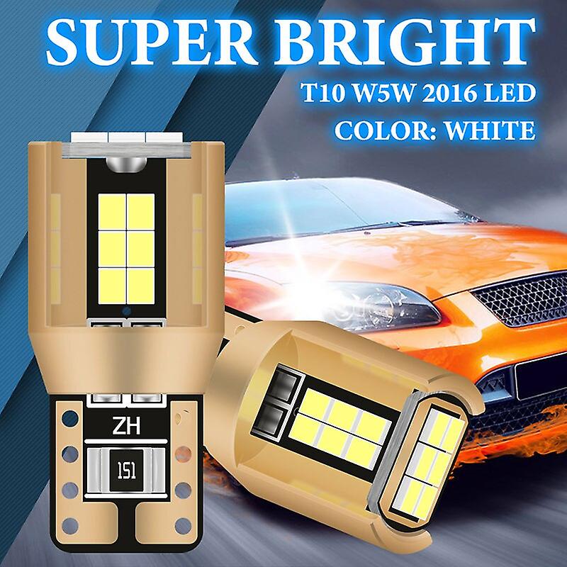 2x W5w T10 Led Bulbs 168 194 Signal Lamp Parking Marker Dome Reading License Plate Light 12v 6000k