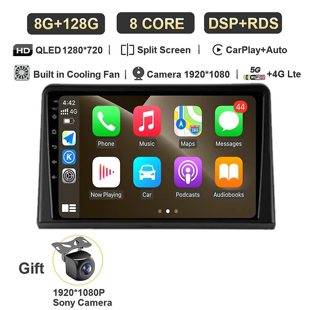 9" Car Radio Android 13 For Renault Express 2021 Carplay Qled Screen Auto Multimedia Video Player Navigation Bt Stereo Autoradio