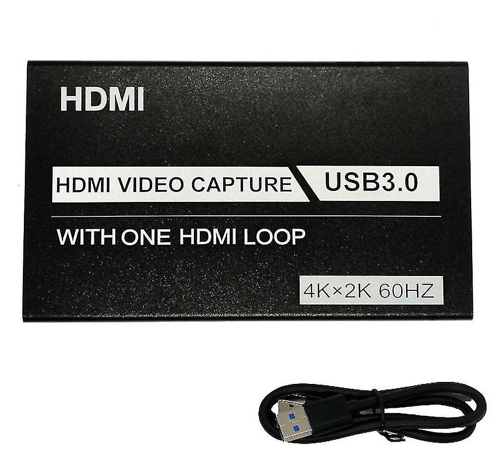 التقاط فيديو 4K USB3.0 HDMI مع حلقة HDMI واحدة مع ميكروفون صوتي لعبة لايف Az16415