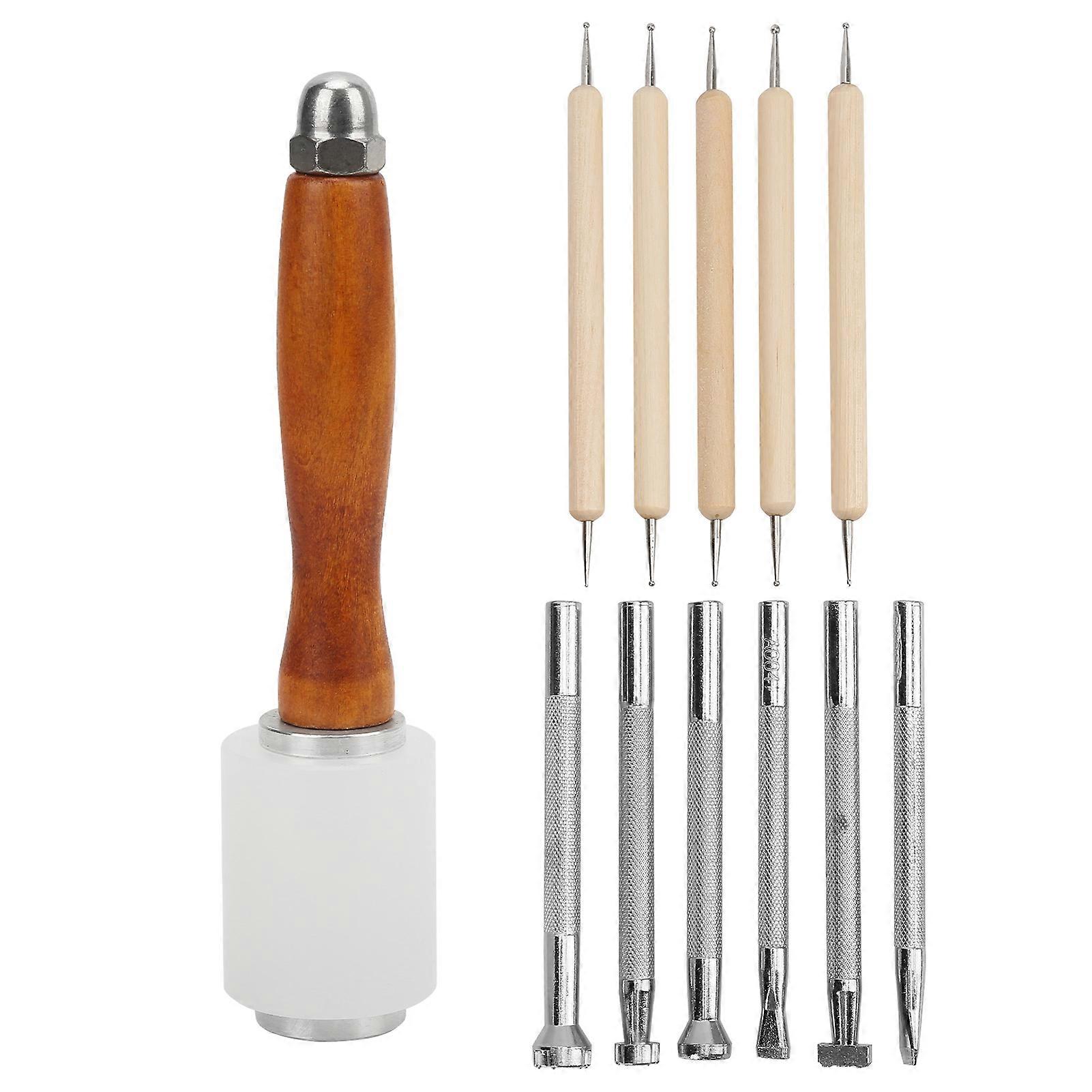 Leather Sculpture Stamping Tools Incisive Diy Durable Sturdy Convenient Leather Working Tools