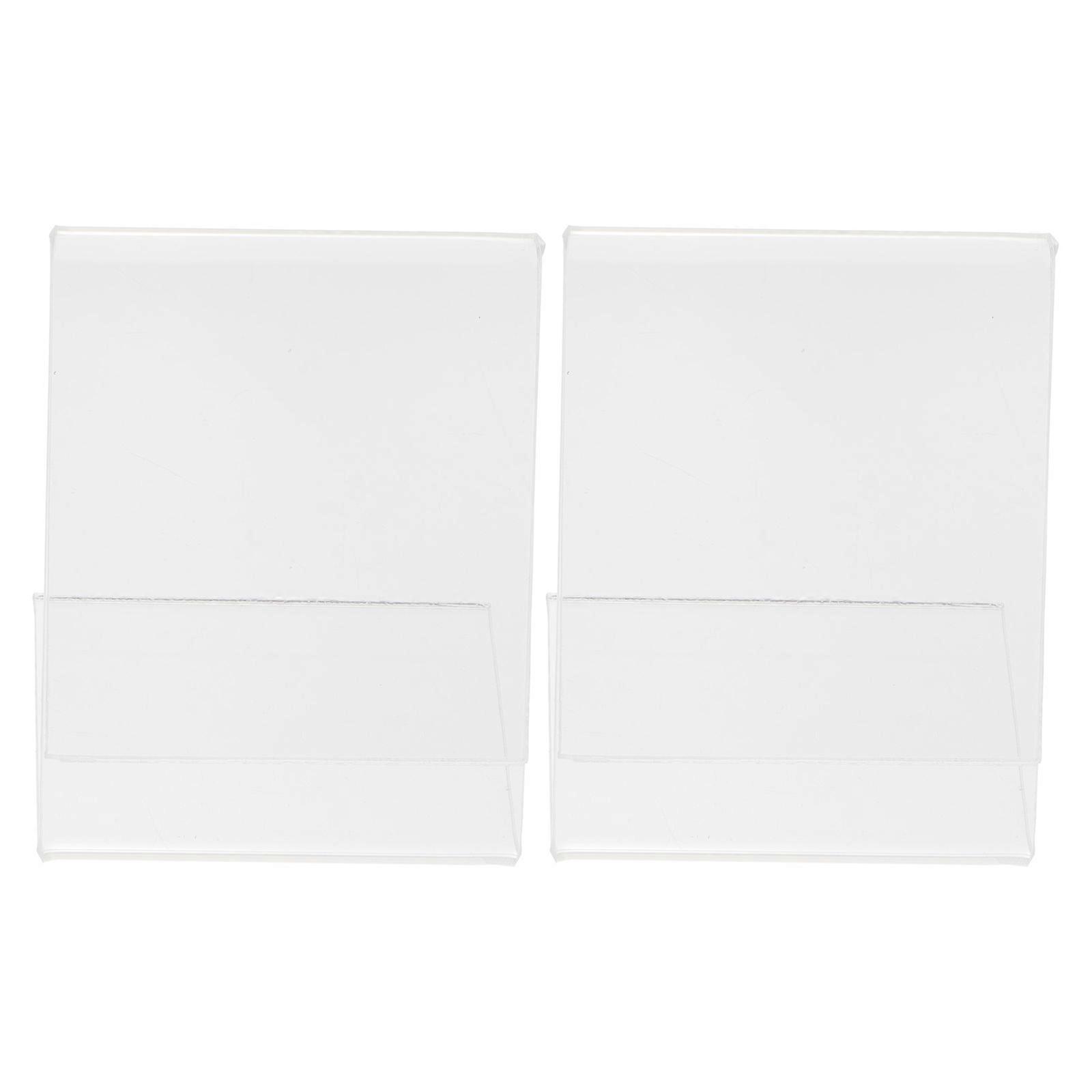 2pcs Acrylic L-Shape Price Tag Stands Clear Display Stand Price Labels Holder