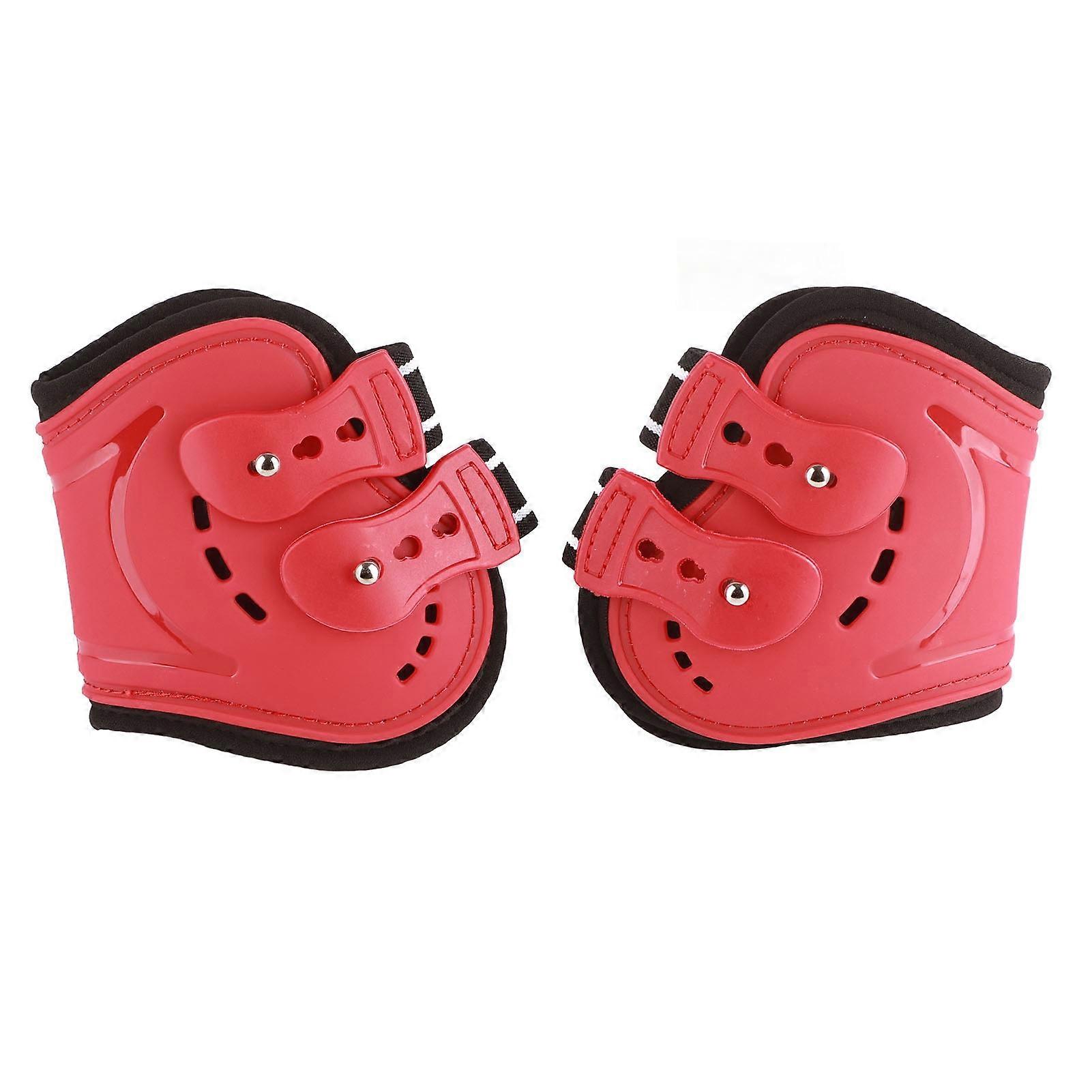 أحذية الحصان Fetlock خفيفة الوزن قابلة للاهتراء أحذية الحصان الخلفية للخيول اكسسوارات أحمر M