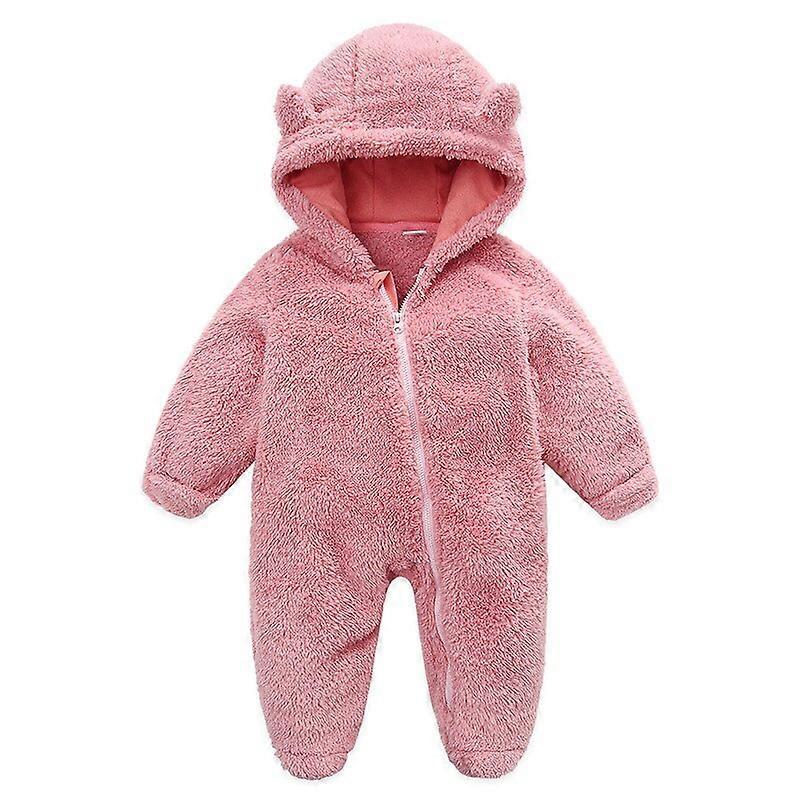 Polaire chaude Nouveau-né Barboteuse Hiver Automne Bébé Combinaisons Capuche Pied Enfant En Bas Âge Salopette Pour Filles Garçons Vêtements 0-12M