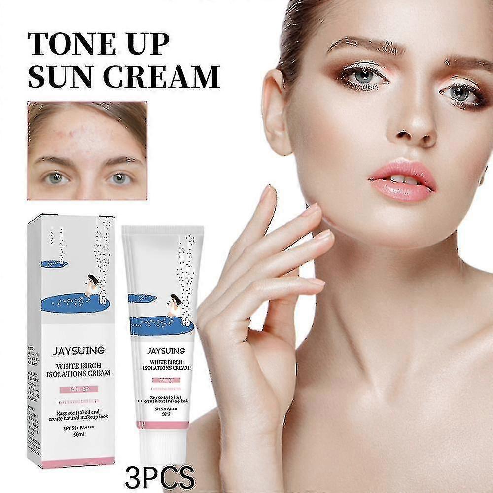 Jaysuing בידוד קרם הגנה לחות מרענן קונסילר הגנה מפני קיץ UV אפילו גוון עור קרם הגנה 3 יחידות 3080491967485