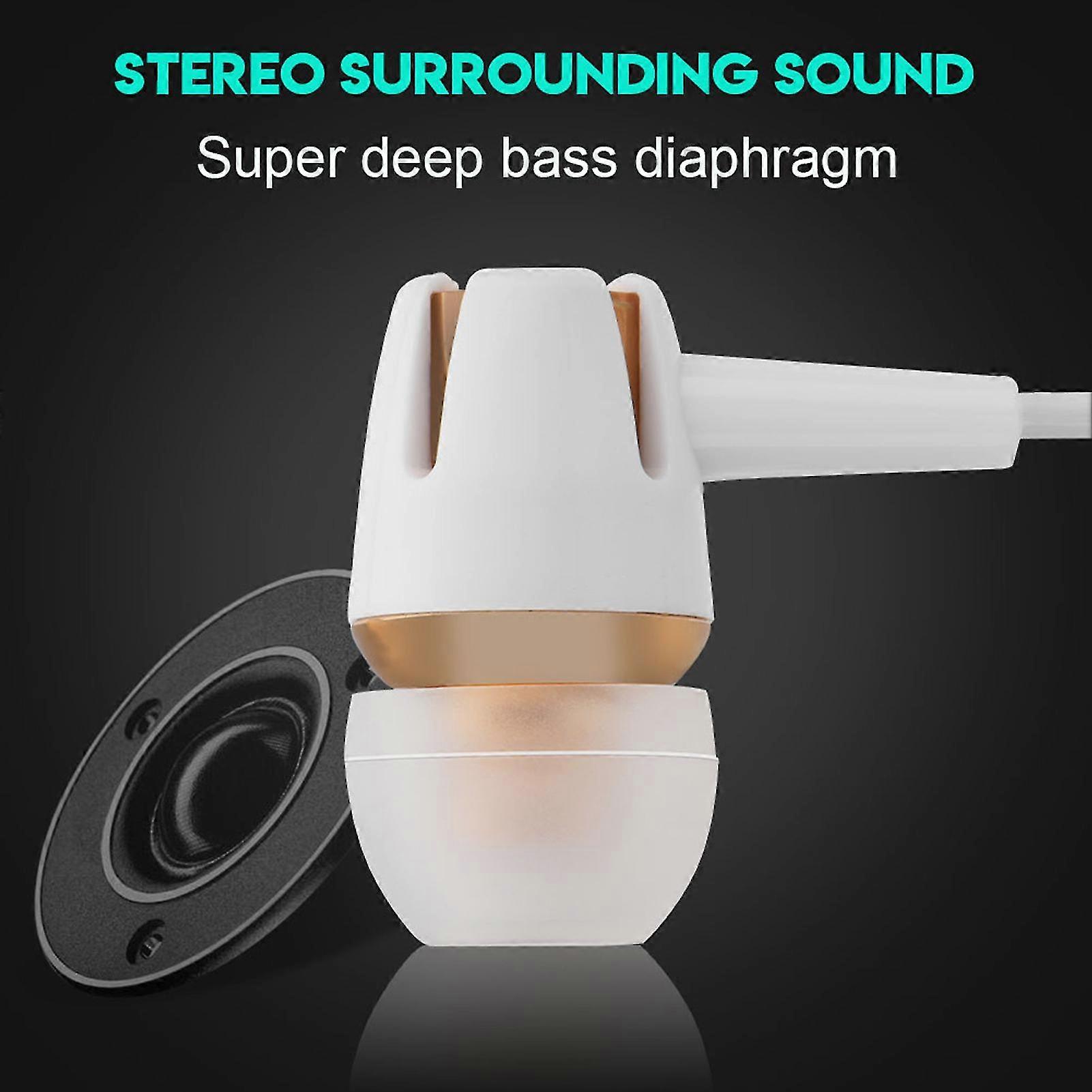 Hands free Call Type C Earphones in ear Super Deep Bass Type C Earbuds with Mic for LETV