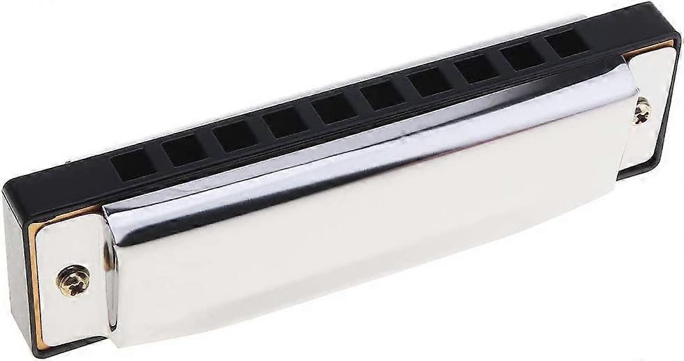 10 Holes Major Blues Harmonica, Key of C Harmonica For Kid and Adult Beginner with Hard Case Suitable