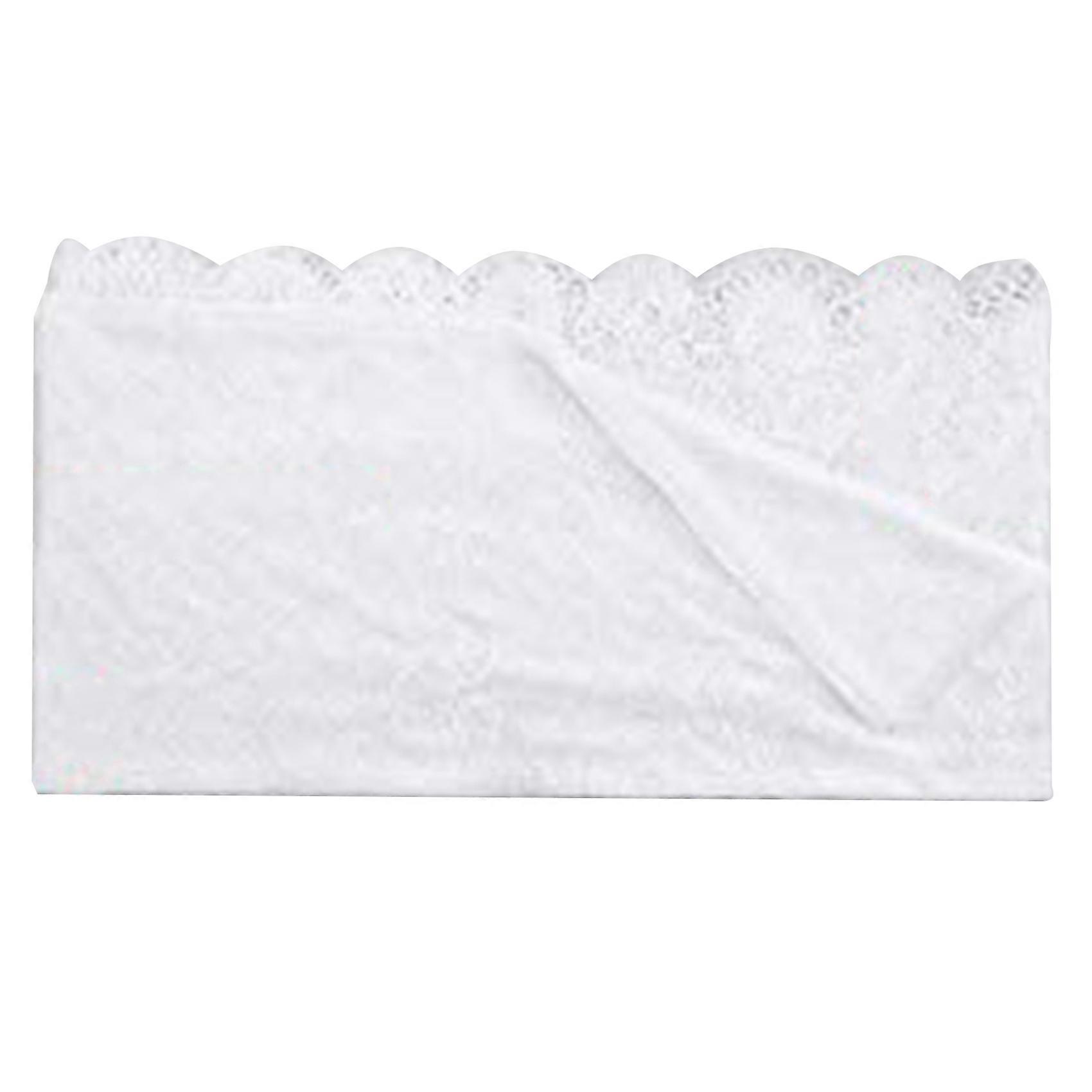 White Lace Rectangular Tablecloth, Embroidery Rustic Dining Table, Retro Rattan Flower Decoration