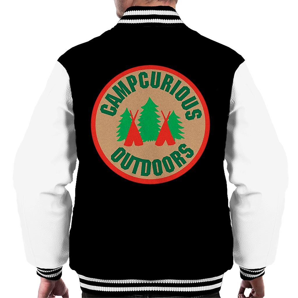 Curious George Camp Curious Outdoors Men's Varsity Jacket