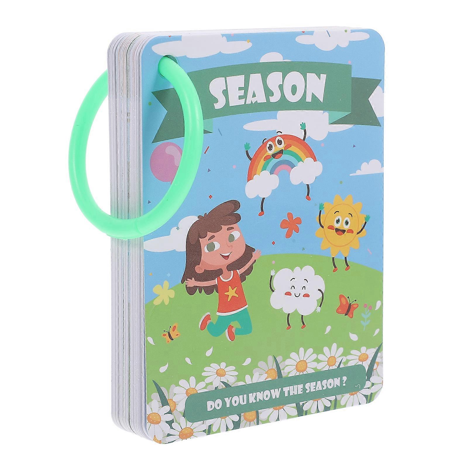 34pcs Weather Cognitive Cards Learning Cards Preschool Learning Cards Learning Supply