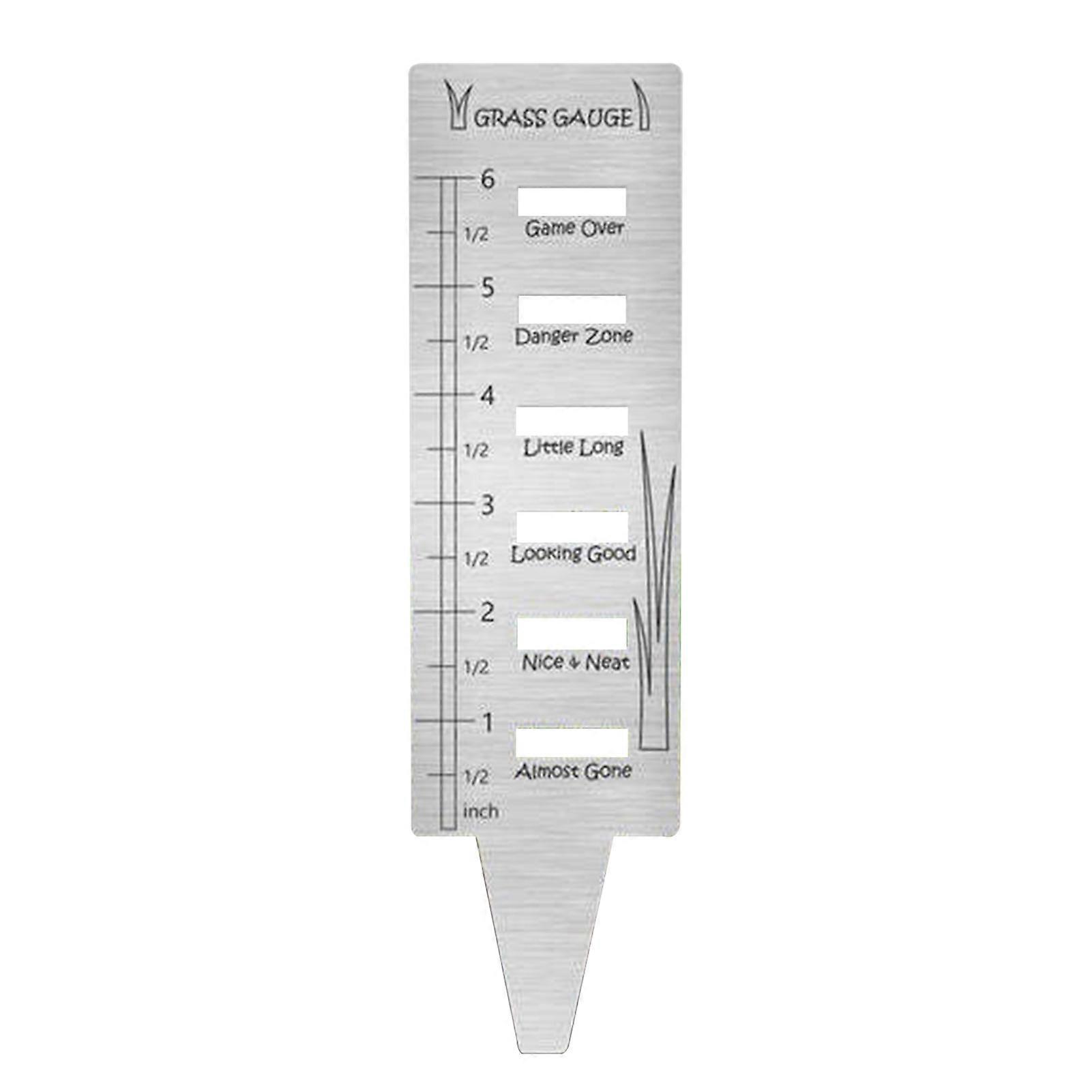 Stainless Steel Grass Gauge with Scale Outdoor Lawn Trimming Measuring Tool