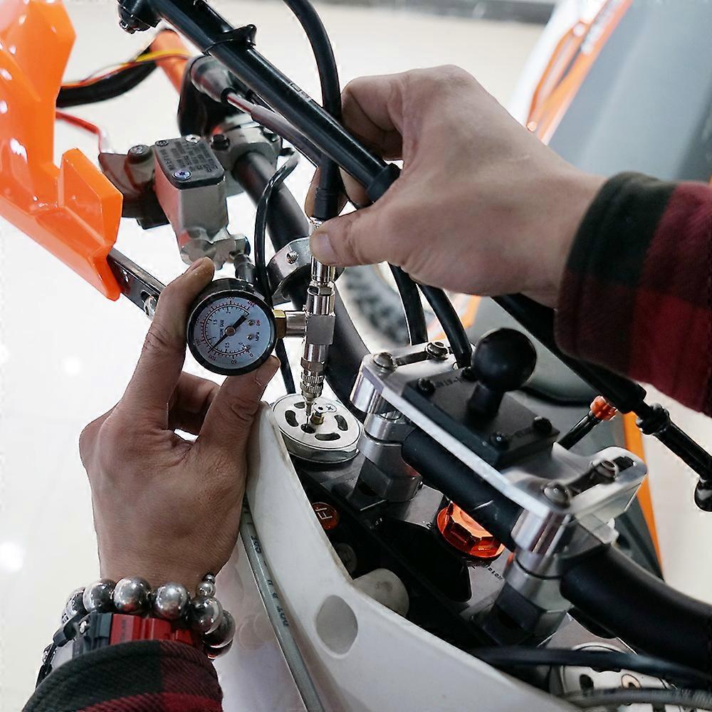Universial Motorcycle Rear Shock Fill Tools Nitrogen Needle Kit For Honda KTM - Foto 12