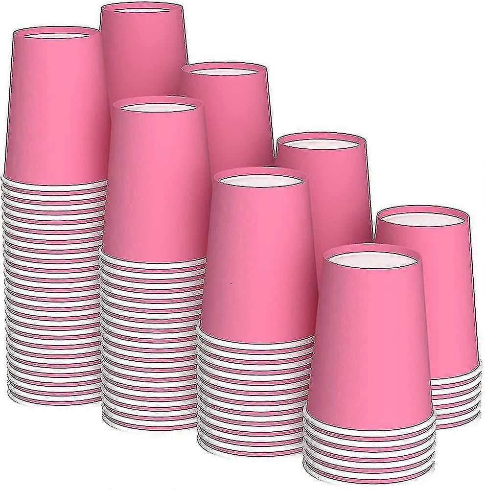 120pcs disposable biodegradable compostable pink diy material paper cups