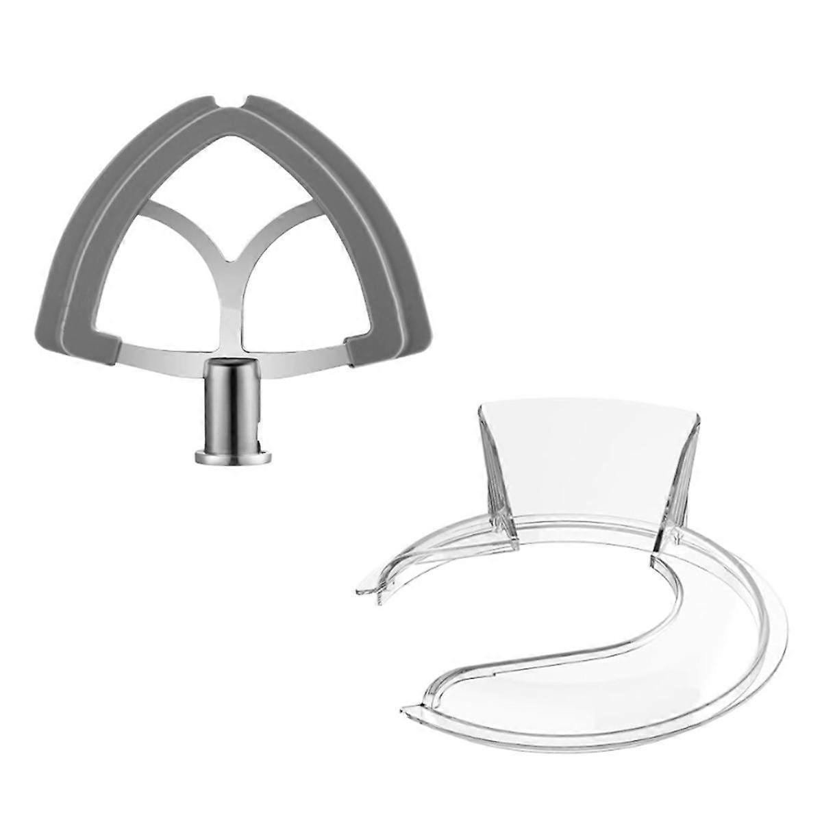 Pouring Shield Flex Edge Beater Paddle for 4.5-5QT Mixer Bowl for Stand Mixer Attachments