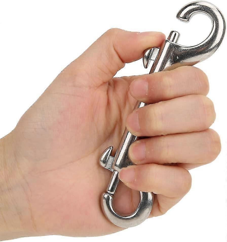 Double-ended Hooks Marine Grade Double-ended Bolt Snap Hooks Stainless Steel Double-ended Hooks B-shaped Snap Hooks Keychain Pet Buckle Dog Buck