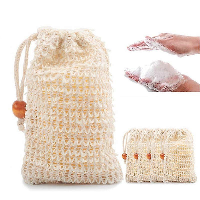 1 Pc 9 * 14CM Sisal Zeep Zak Douche Natuurlijke Exfoliërende Zeep Saver Pouch Houder Netto voor Baden Wassen Handen Scheren