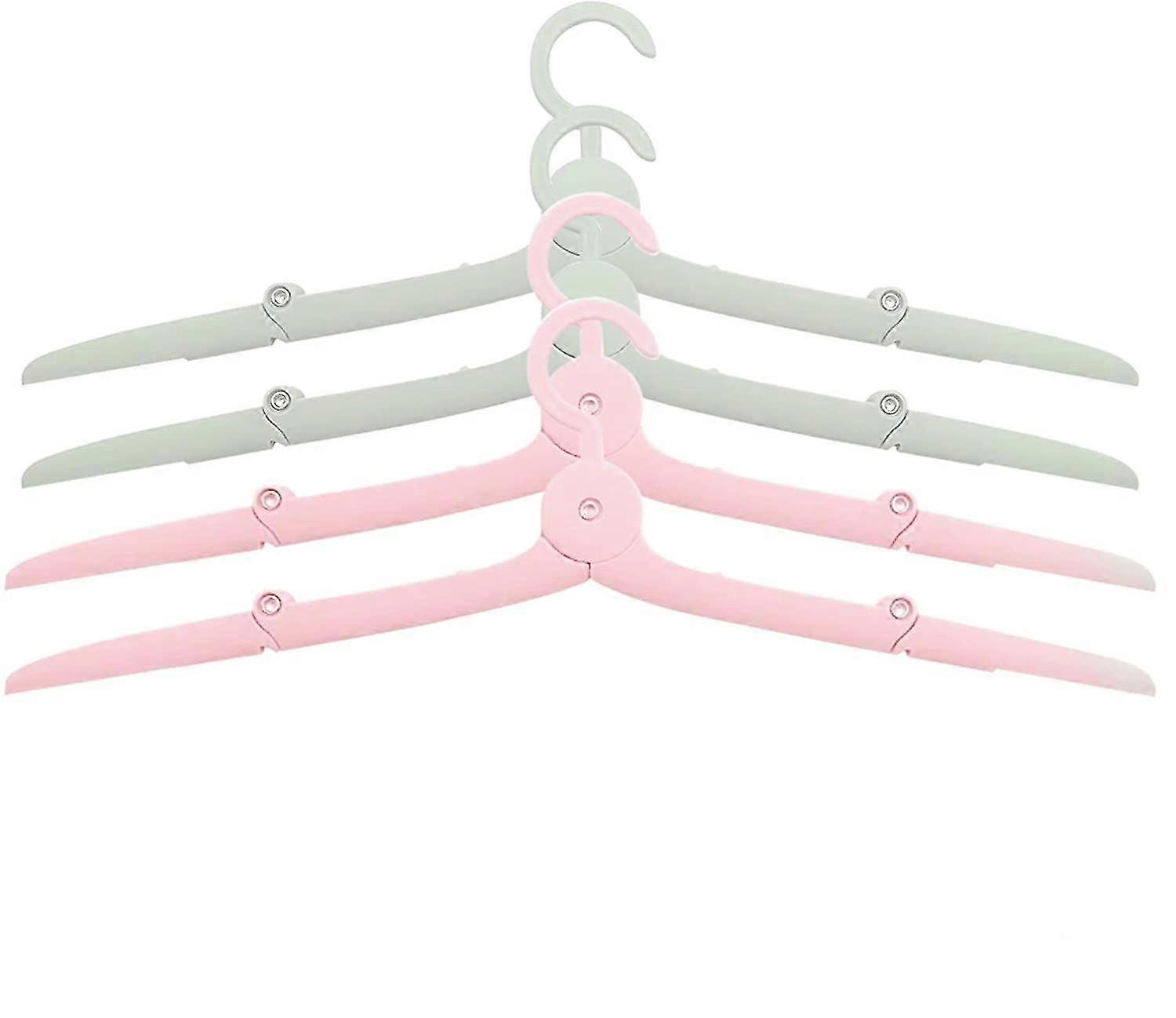 Portable Foldable Plastic Clothes Rack Retractable Home Clothes Rack 4pcs