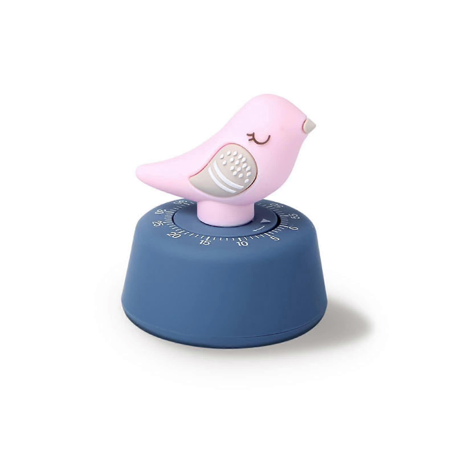 Cartoon Bird Kitchen Timer Mechanical Wind-up Manual Countdown Timer For Study Cooking Work, 7.1x7.1x8.8cm