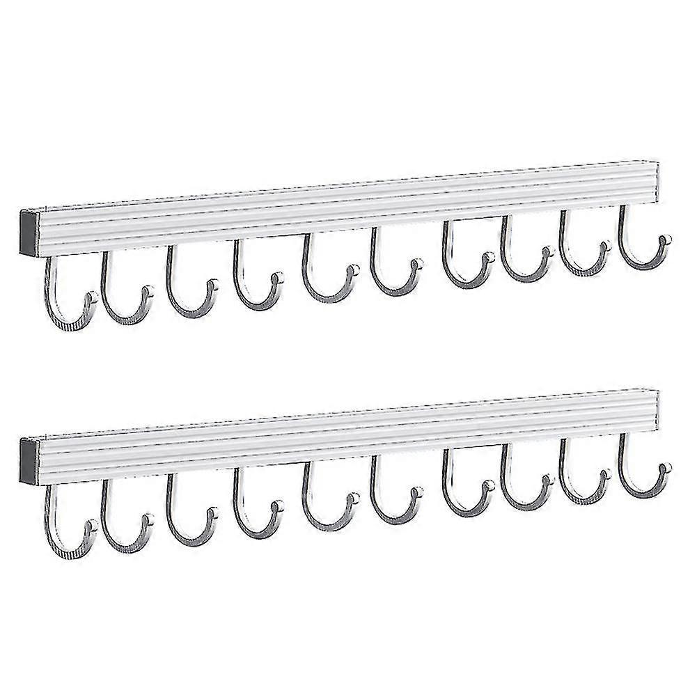 2pcs Kitchen Wall Shelf With Hook Spice Wall Mounted Storage Shelf