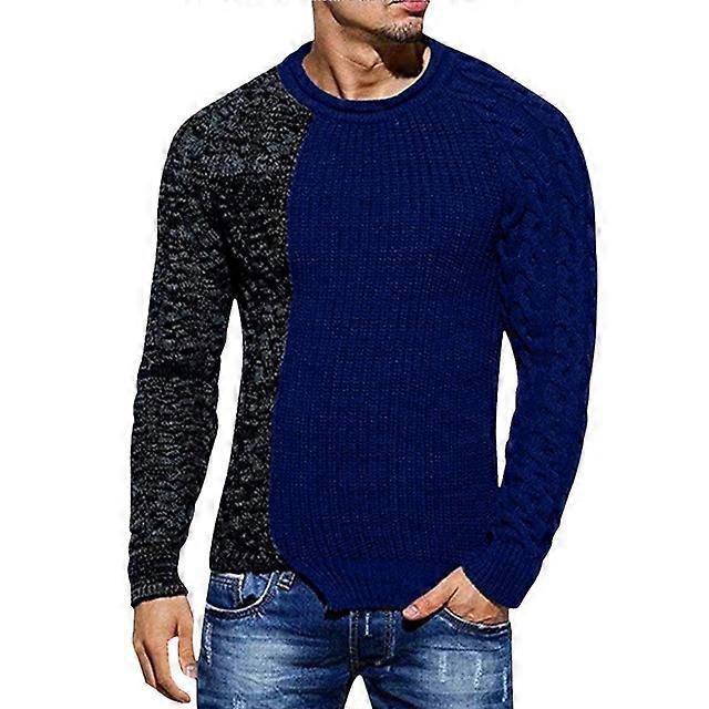 Pullover Herrenmode Einfarbig Herbst Strick O-Ausschnitt
