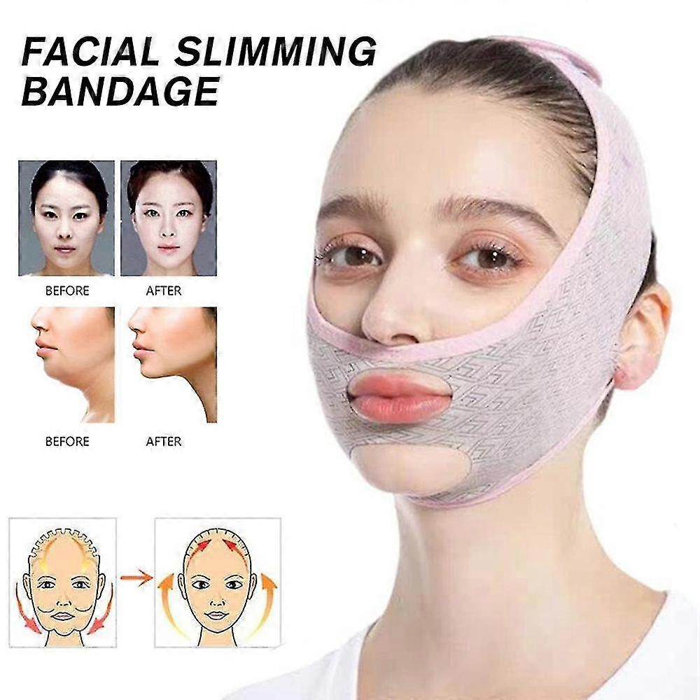 Reusable V-Line Mask - 1/2/3 Double Chin Reducer Face Slimming Belt, Face Lifting Belt, V Shape Slimming Mask Chin Up Face Mask