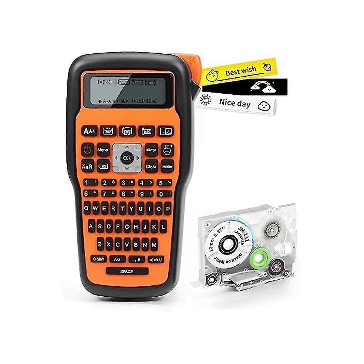 E1000 Label Maker Machine - Laminated Cable/wire Label Maker With Ac Adapter, One-touch Keys, For H