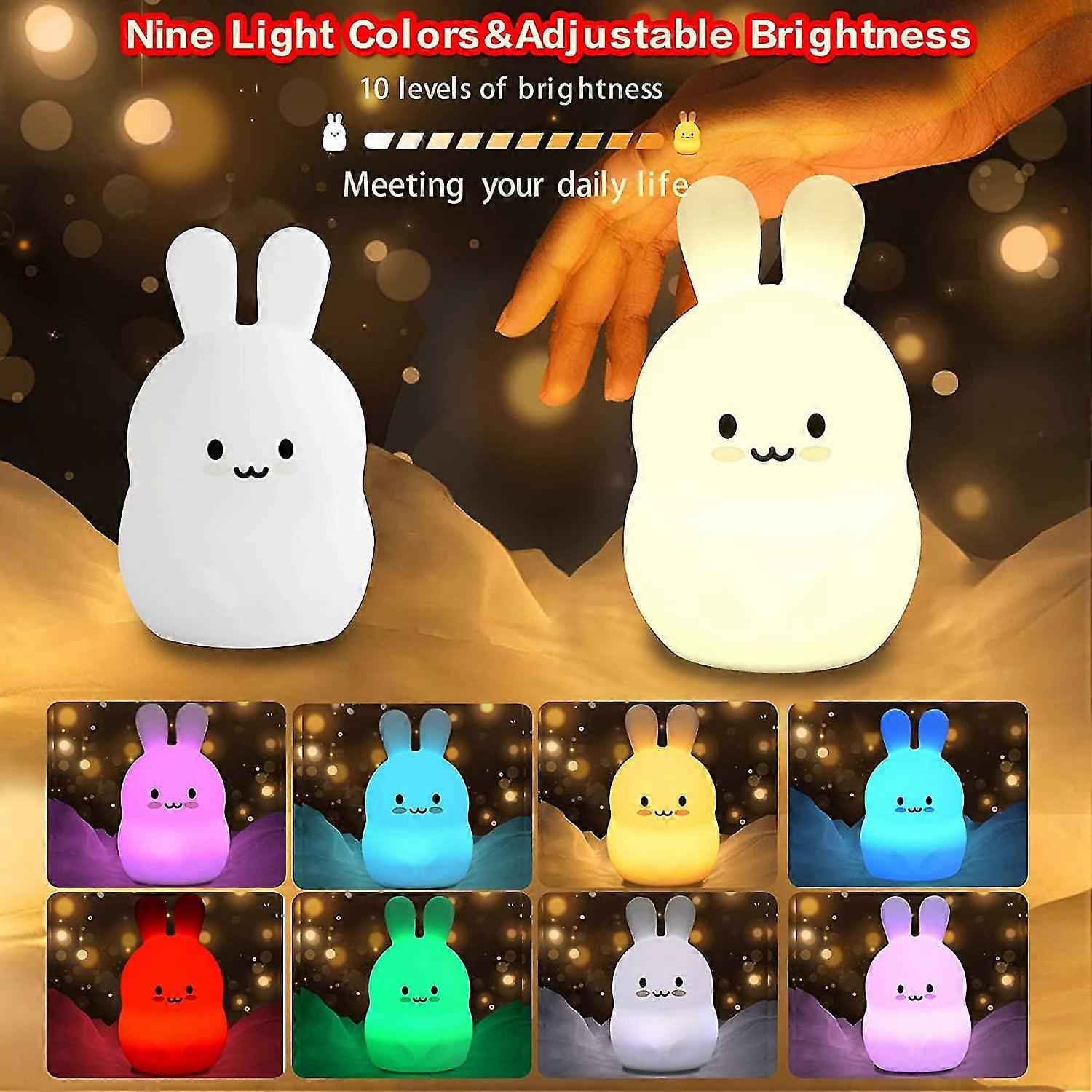 christmas led medium rabbit night light