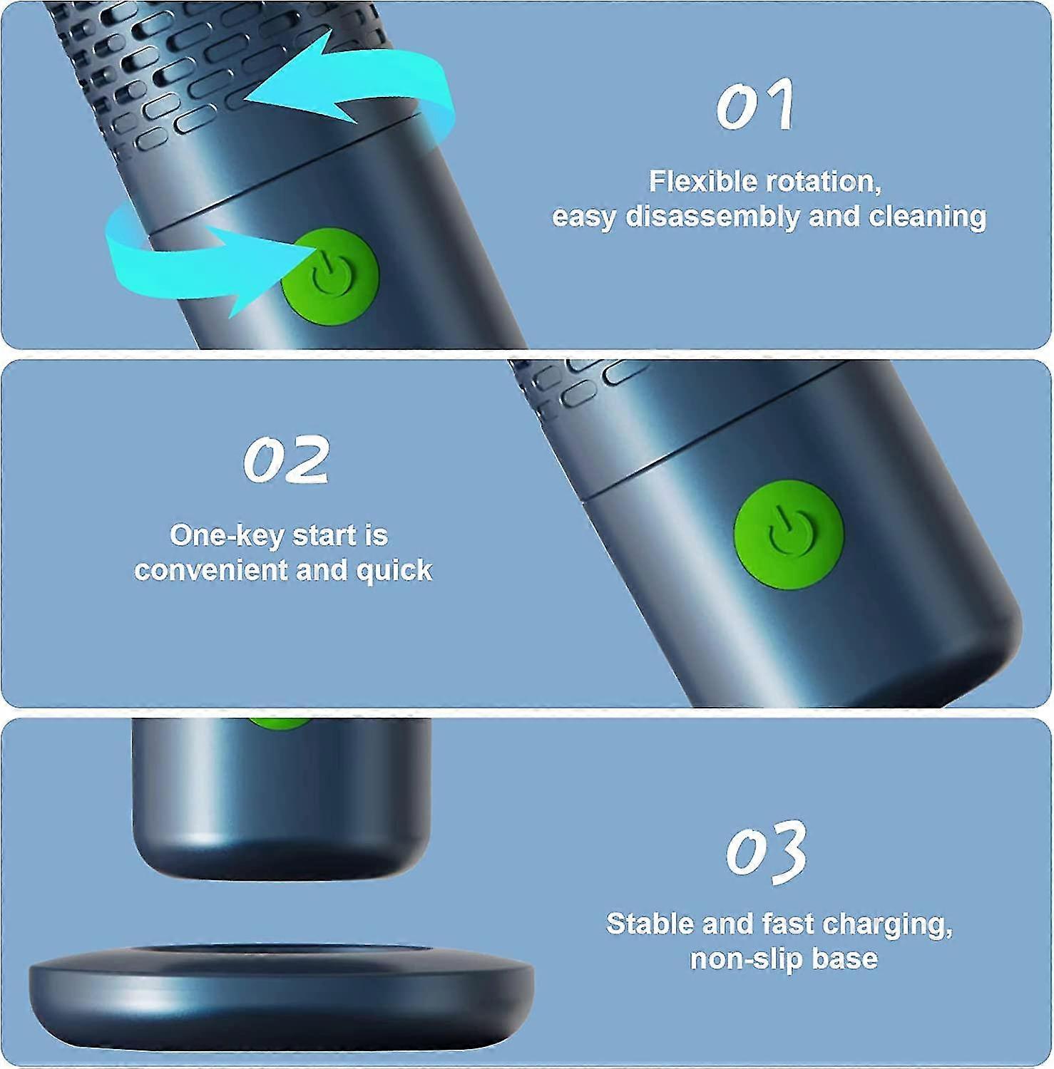 Machine à Laver Portable Sans Fil Fruits Et Légumes - Purificateur Alimentaire Bleu Foncé