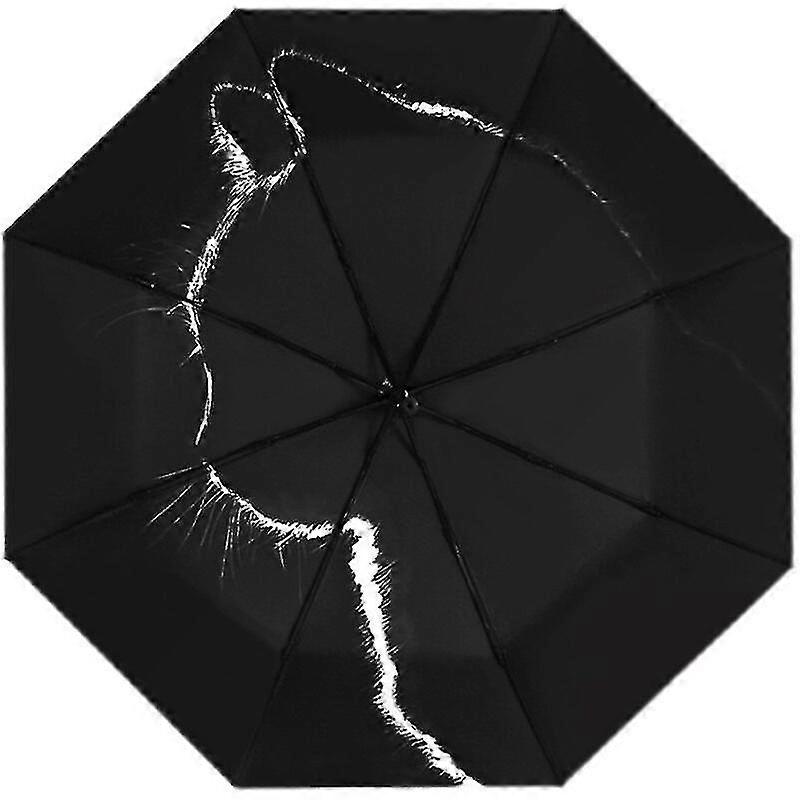 Modern Umbrella Auto-scaling Cat Parasol For Rain Day Sun Day Dual-purpose Umbrellas