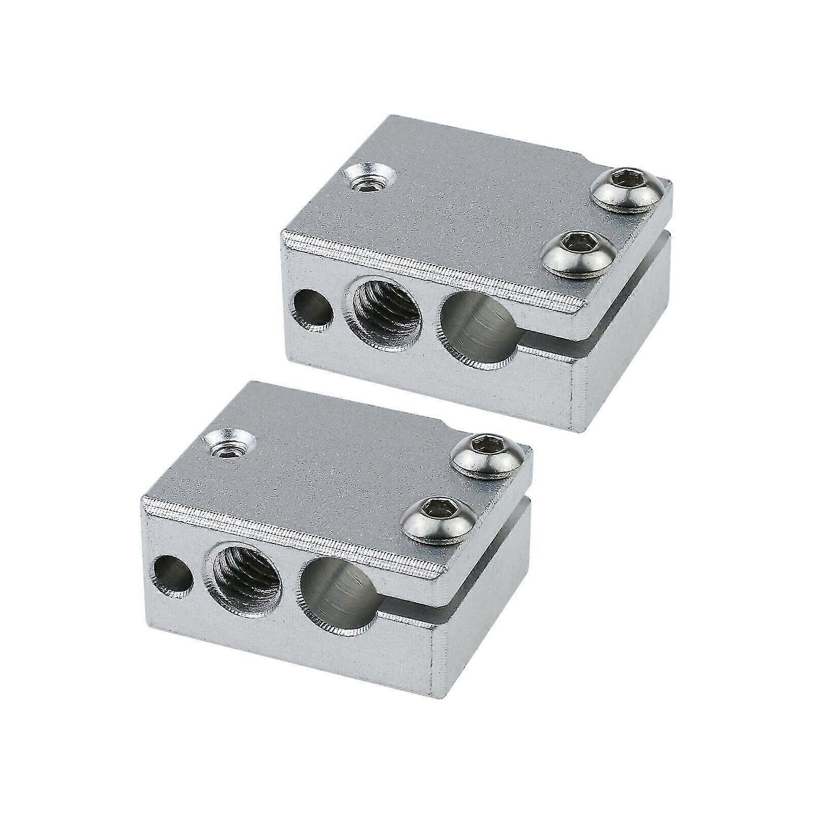 Volcano Heater Block For E3d Volcano 3d Printer M6 Thread M3 Mounting Hole(silver)(2pcs)